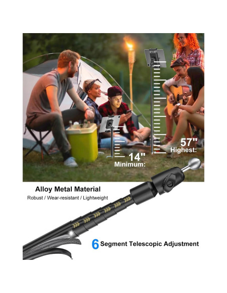 Trípode para Tablet Kolasels Monopod 0.68 kg Ajustable 6 Segmentos