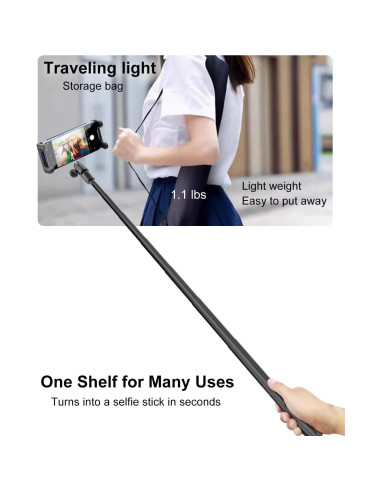 Trípode para Tablet Kolasels Monopod 0.68 kg Ajustable 6 Segmentos