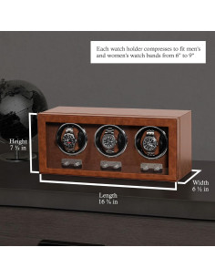 Enrollador de Relojes Automáticos ROTHWELL RW3WTBR Marrón 2