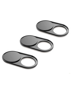 Cubierta de Webcam Deslizante Cimkiz Negra 3 Piezas 1.19cm