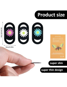 3 Piezas Deslizador de Cubierta de Cámara Piriuuo Flores 2
