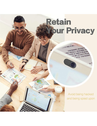 Cubierta de Webcam Metal Deslizante imluckies - 2 Piezas Negro