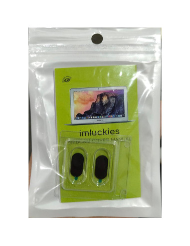 Cubierta de Webcam Metal Deslizante imluckies - 2 Piezas Negro