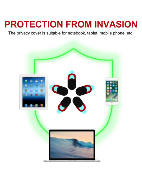 Cubierta Deslizante para Webcam Mobestech Roja 1.8cm