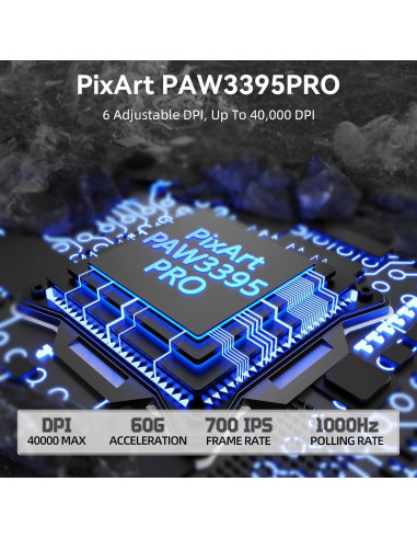 Ratón Inalámbrico para Juegos MAMBASNAKE M3, 40K DPI, 39g