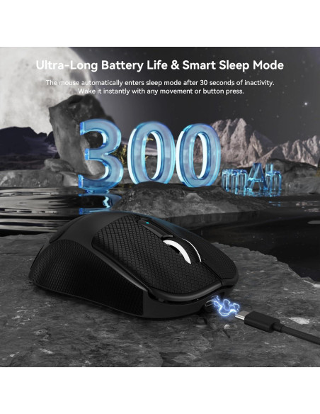 Ratón Inalámbrico para Juegos MAMBASNAKE M3, 40K DPI, 39g