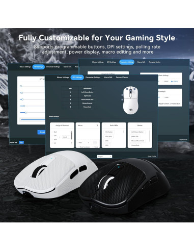 Ratón Inalámbrico para Juegos MAMBASNAKE M3, 40K DPI, 39g