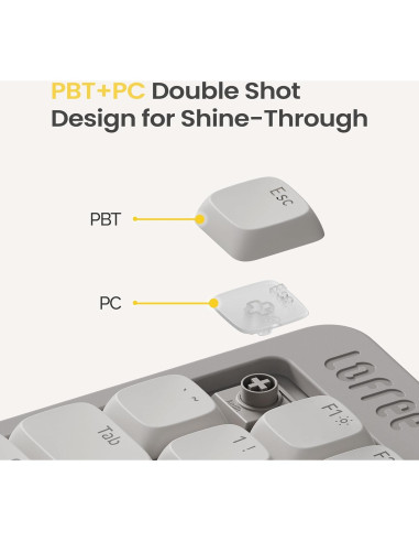 Teclado Mecánico Inalámbrico Lofree Flow Lite 84 Teclas Blanco