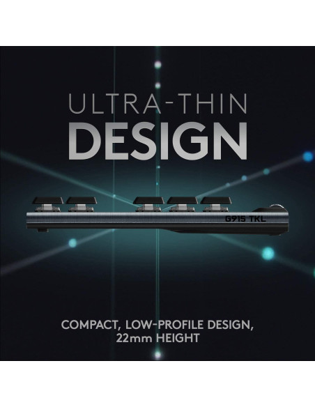 Teclado Mecánico Inalámbrico Logitech G915 TKL RGB Negro