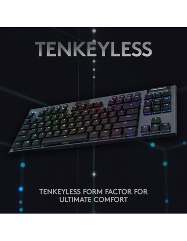Teclado Mecánico Inalámbrico Logitech G915 TKL RGB Negro