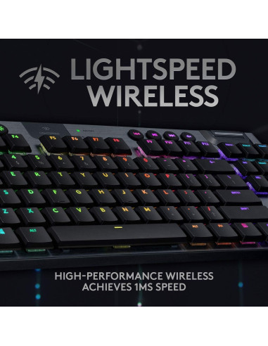 Teclado Mecánico Inalámbrico Logitech G915 TKL RGB Negro