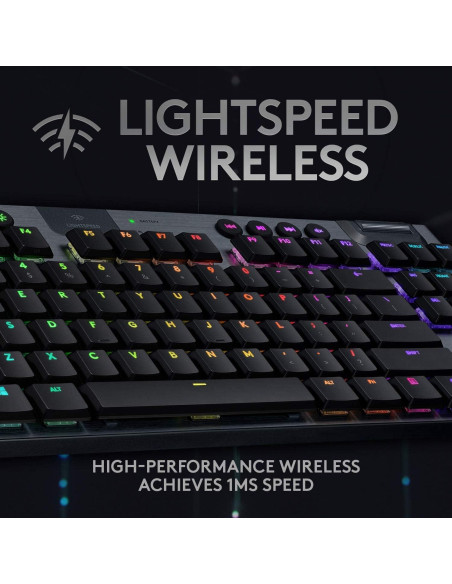 Teclado Mecánico Inalámbrico Logitech G915 TKL RGB Negro
