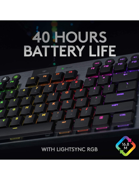 Teclado Mecánico Inalámbrico Logitech G915 TKL RGB Negro