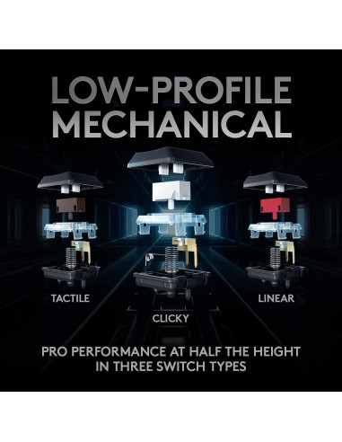 Teclado Mecánico Inalámbrico Logitech G915 TKL RGB Negro