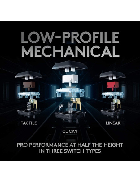 Teclado Mecánico Inalámbrico Logitech G915 TKL RGB Negro