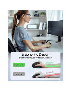 Ratón Ergonómico Inalámbrico TECKNET Vertical 5 DPI Ajustables 2