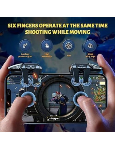 Combo 13 en 1 Controladores L2R2 Mikirini para PUBG y Fortnite