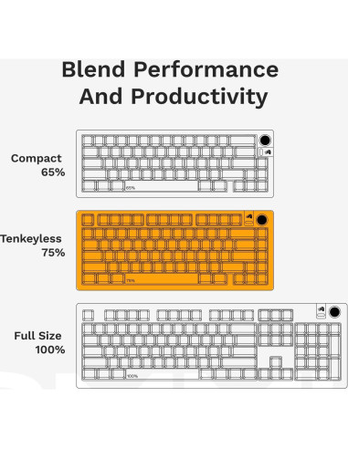 Teclado Mecánico Glorious GMMK 3 HE 75% Negro Hotswappable