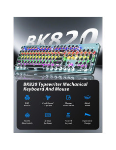 Combo Teclado Mecánico Retro Taiahiro 104 Teclas RGB LED 2