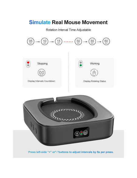 Dispositivo Jiggler de Ratón EAXBUX Indetectable con Temporizador