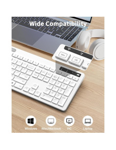 Combo Teclado y Ratón Inalámbricos Seenda Blancos para Mac 2