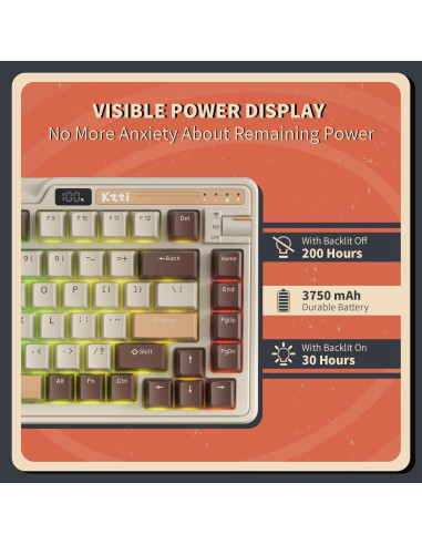 Teclado Mecánico Inalámbrico K75 PRO RGB Kzzi 82 Teclas