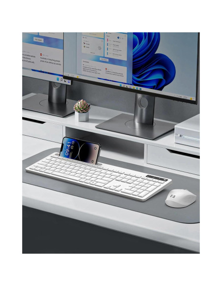 Combo Teclado y Ratón Inalámbricos Seenda Blancos para Mac