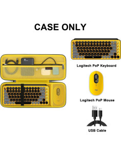 Funda rígida Canboc para teclado mecánico Logitech POP Keys 2