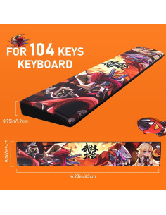 Reposamuñecas Ergonómico AJAZZ para Teclado Mecánico 42.7x7.1cm 2