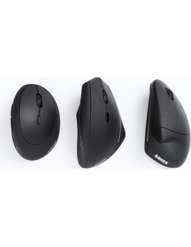 Ratón Óptico Vertical Ergonómico Inalámbrico Anker 800/1200/1600 DPI