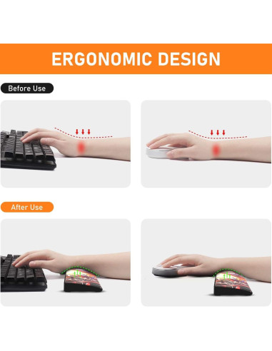 Reposamuñecas Ergonómico AJAZZ para Teclado Mecánico 42.7x7.1cm