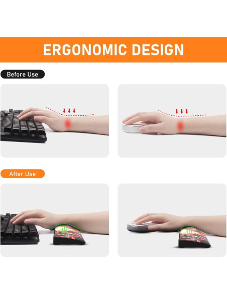 Reposamuñecas Ergonómico AJAZZ para Teclado Mecánico 42.7x7.1cm