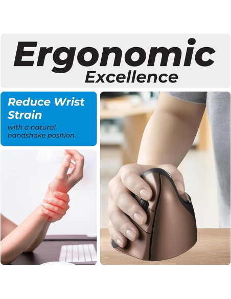 Ratón Vertical Ergonómico Evoluent VM4SW Inalámbrico USB