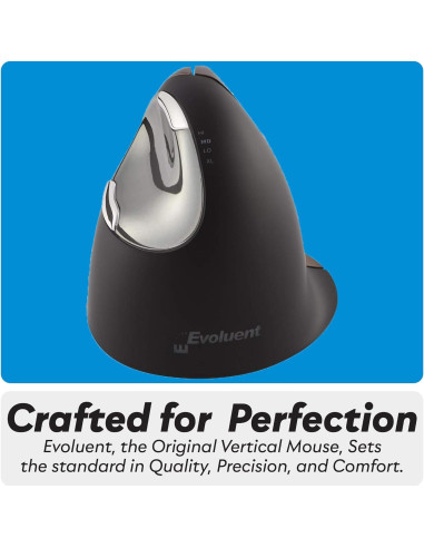 Ratón Vertical Ergonómico Evoluent VM4SW Inalámbrico USB