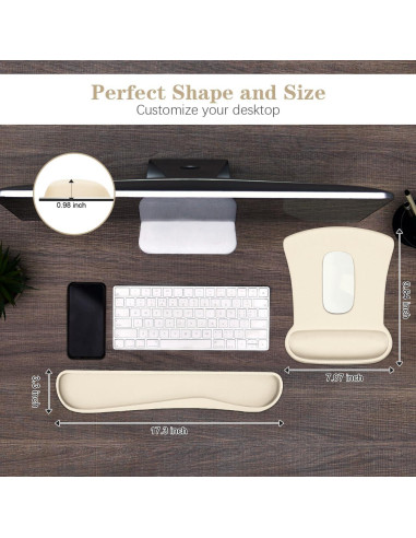 Soporte Ergonómico para Muñeca QINGLER - Almohadillas de Teclado y Ratón