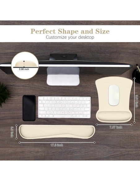 Soporte Ergonómico para Muñeca QINGLER - Almohadillas de Teclado y Ratón