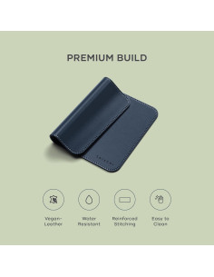 Alfombrilla de Ratón Ergonómica Satechi de Cuero Vegano Azul 2