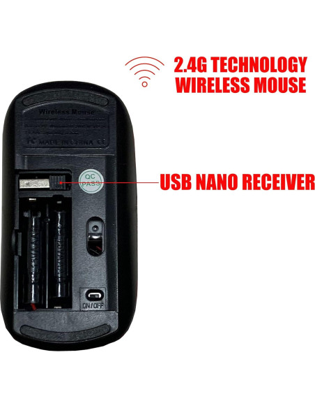 Ratón Inalámbrico 2.4G CJCBROES Doodle Hongo Colorido