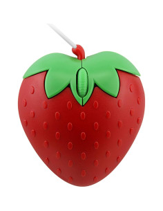 Ratón con Cable YOCUNKER Fresa 1200DPI USB 1.35m Rojo 2