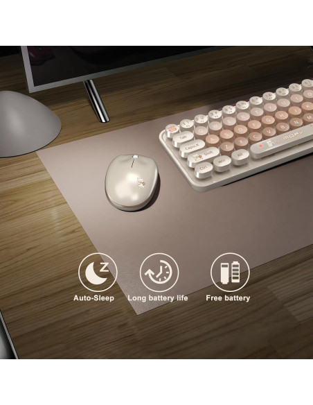 Teclado Inalámbrico SVAFA Slim Café 84 Teclas Silencioso