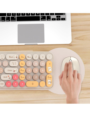 Teclado Inalámbrico SVAFA Slim Café 84 Teclas Silencioso