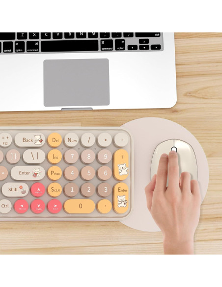 Teclado Inalámbrico SVAFA Slim Café 84 Teclas Silencioso