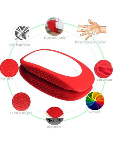 Funda de Silicona AKSHFETH para Apple Magic Mouse 1 y 2 - Antideslizante