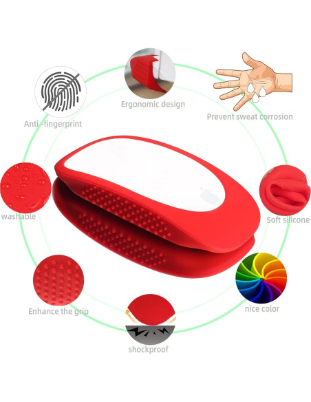 Funda de Silicona AKSHFETH para Apple Magic Mouse 1 y 2 - Antideslizante