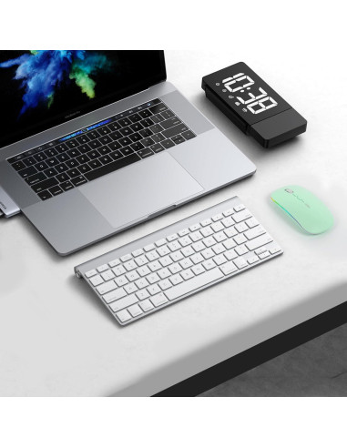 Ratón Inalámbrico Bluetooth Uineer M1LBS Recargable Verde