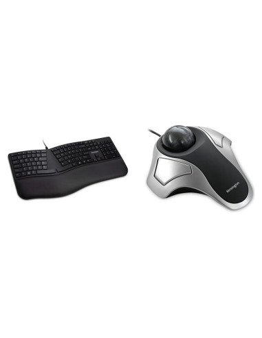 Teclado Ergonómico Kensington Pro Fit con Cable y Ratón Trackball