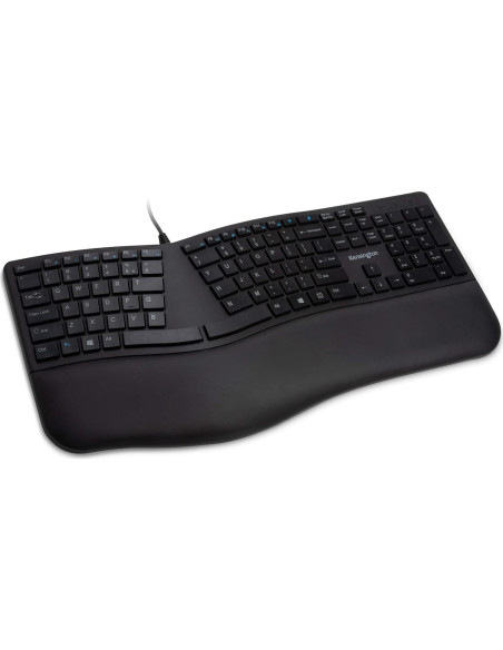 Teclado Ergonómico Kensington Pro Fit con Cable y Ratón Trackball
