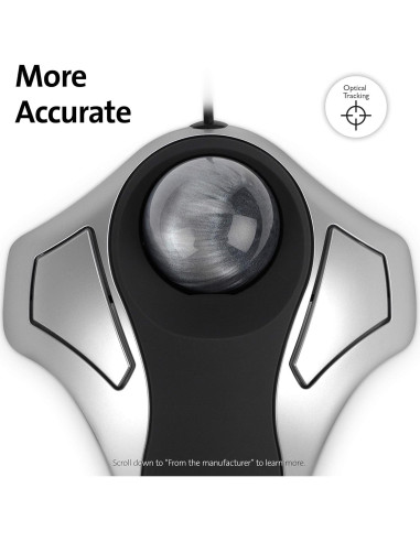 Teclado Ergonómico Kensington Pro Fit con Cable y Ratón Trackball