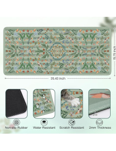 Alfombrilla de Escritorio Grande Anyshock Insecto Verde 90x40cm 2