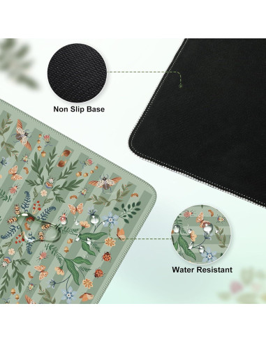 Alfombrilla de Escritorio Grande Anyshock Insecto Verde 90x40cm
